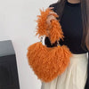 fuzzy heart shaped bag boogzel clothing