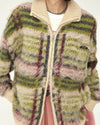 fuzzy plaid zip up sweater boogzel clothing