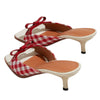 gingham bow heeled mules boogzel clothing
