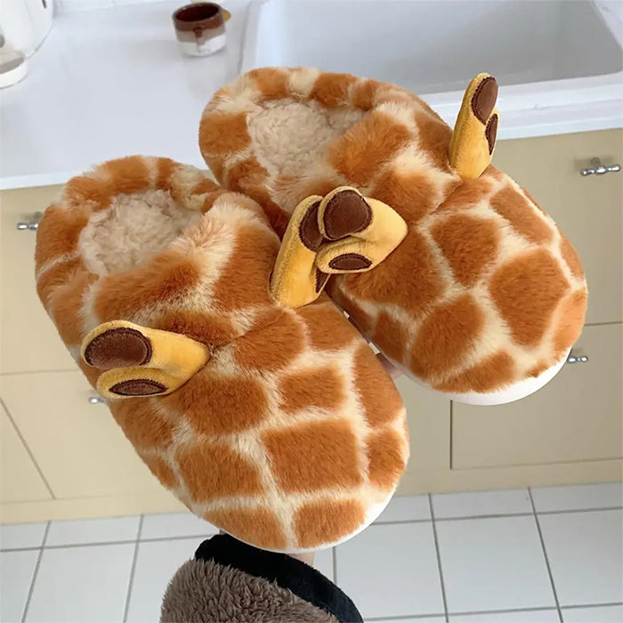 giraffe plush slippers boogzel clothing