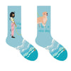 girl with dog print socks boogzel clothing