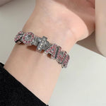 go away rhinestone bracelet boogzel clothing