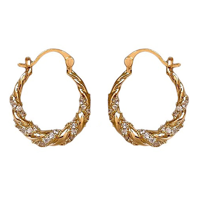 golden hoop aesthetic earrings boogzel clothing