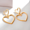 gold heart earrings boogzel clothing