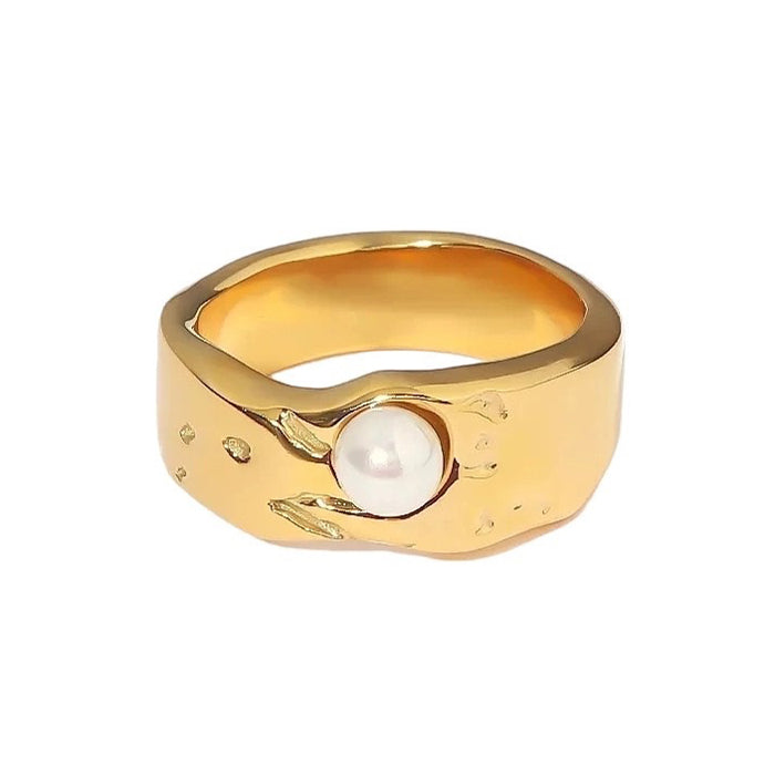 gold pearl ring boogzel clothing