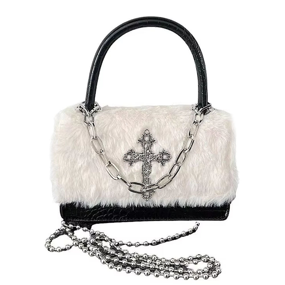 gothic aesthetic fuzzy bag boogzel clothing