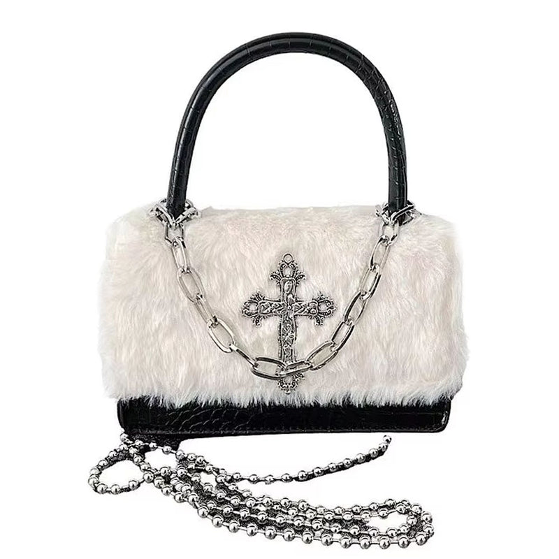 gothic aesthetic fuzzy bag boogzel clothing