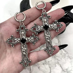 gothic cross earrings boogzel clothing