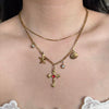 gothic cross layered necklace boogzel clothing