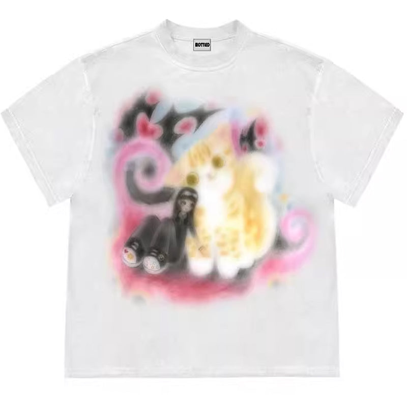 graffiti cat graphic t-shirt boogzel clothing