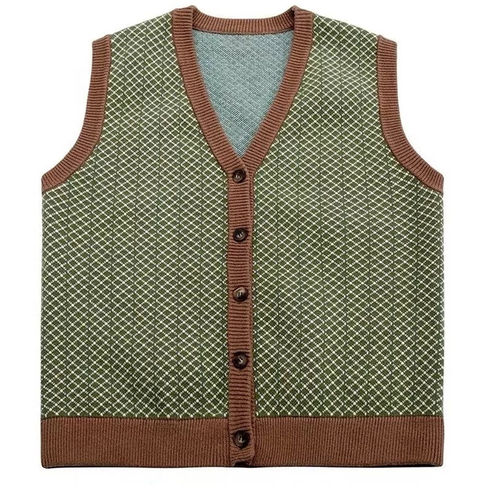 grandpa aesthetic button up vest boogzel clothing