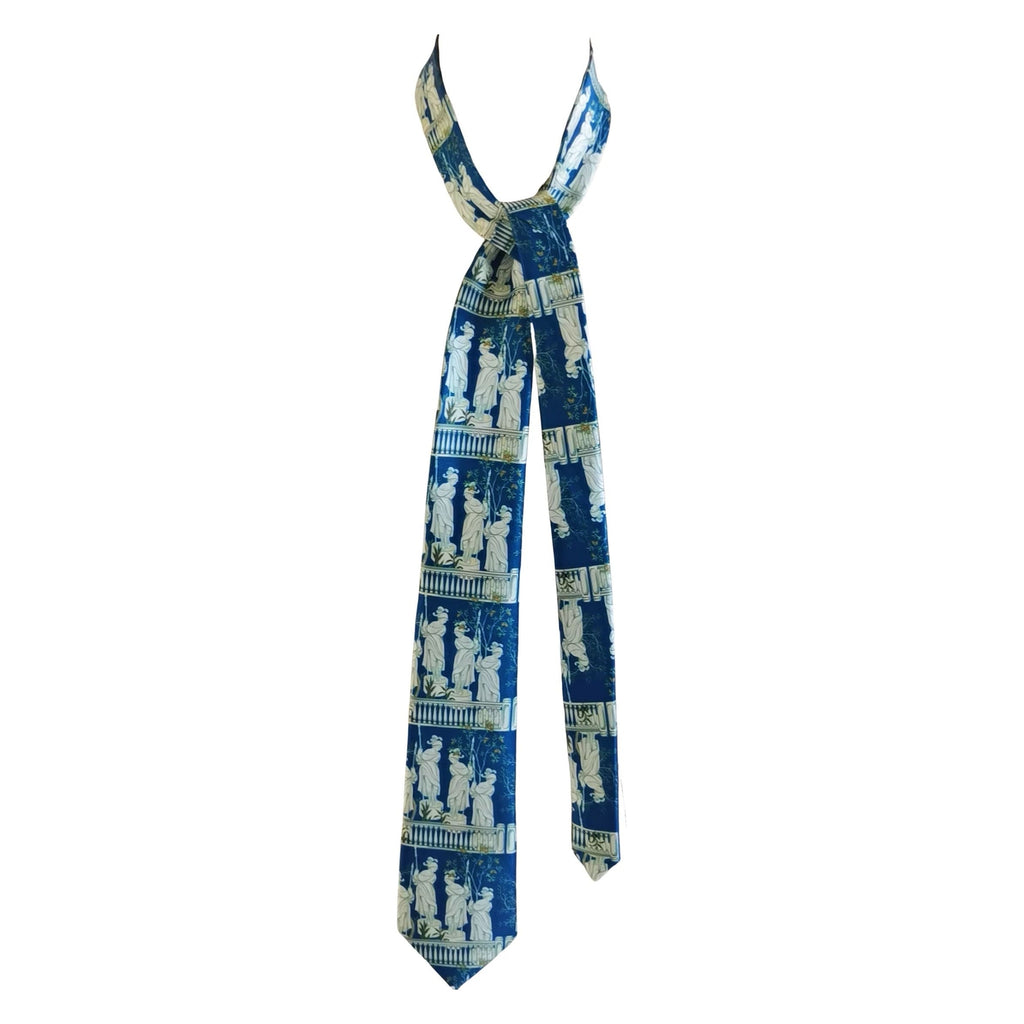 greece mediterranean print tie boogzel clothing