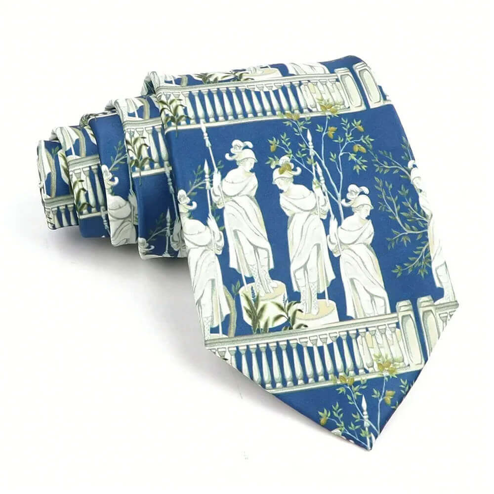 greece mediterranean print tie boogzel clothing