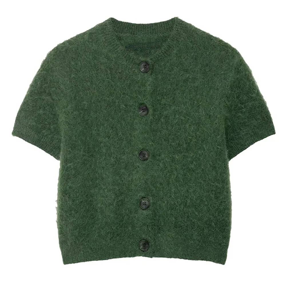 green fuzzy knit top boogzel clothing