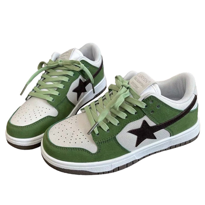 green and black aesthetic star sneakers boogzel clothing