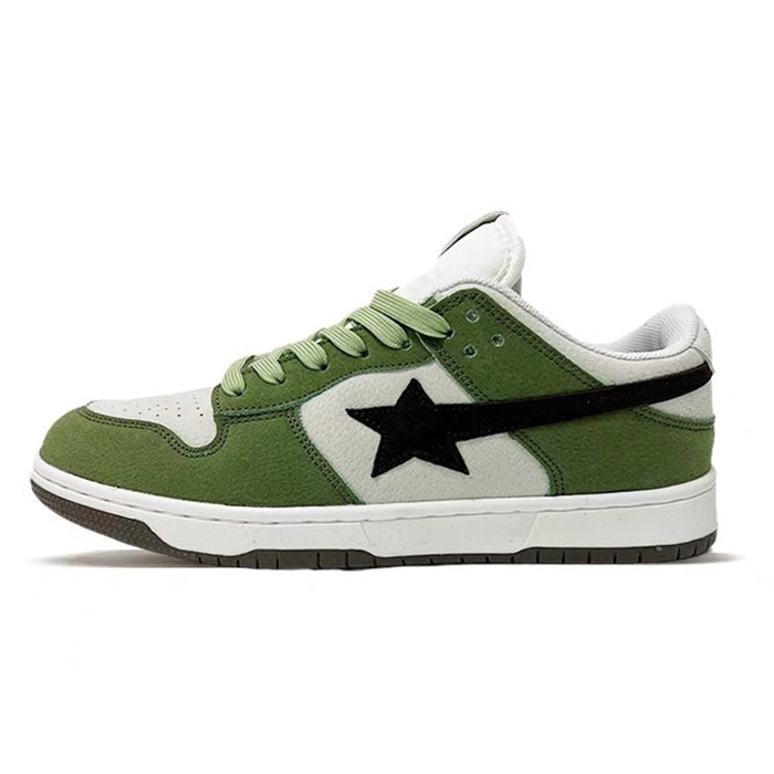 green and black aesthetic star sneakers boogzel clothing