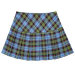 green and blue plaid mini skirt boogzel clothing