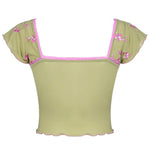 green floral crop top boogzel clothing