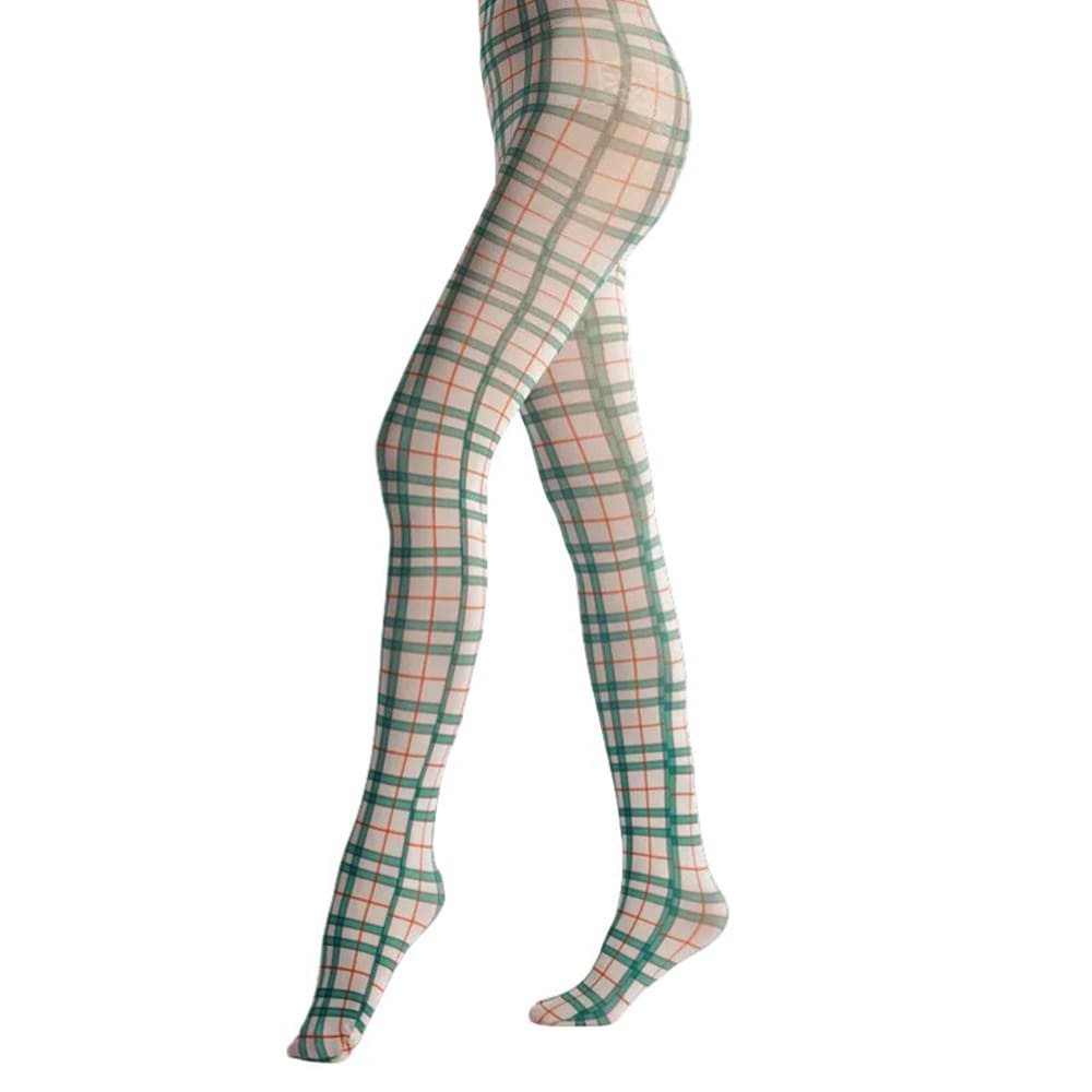 green plaid patterned tights boogzel clothing