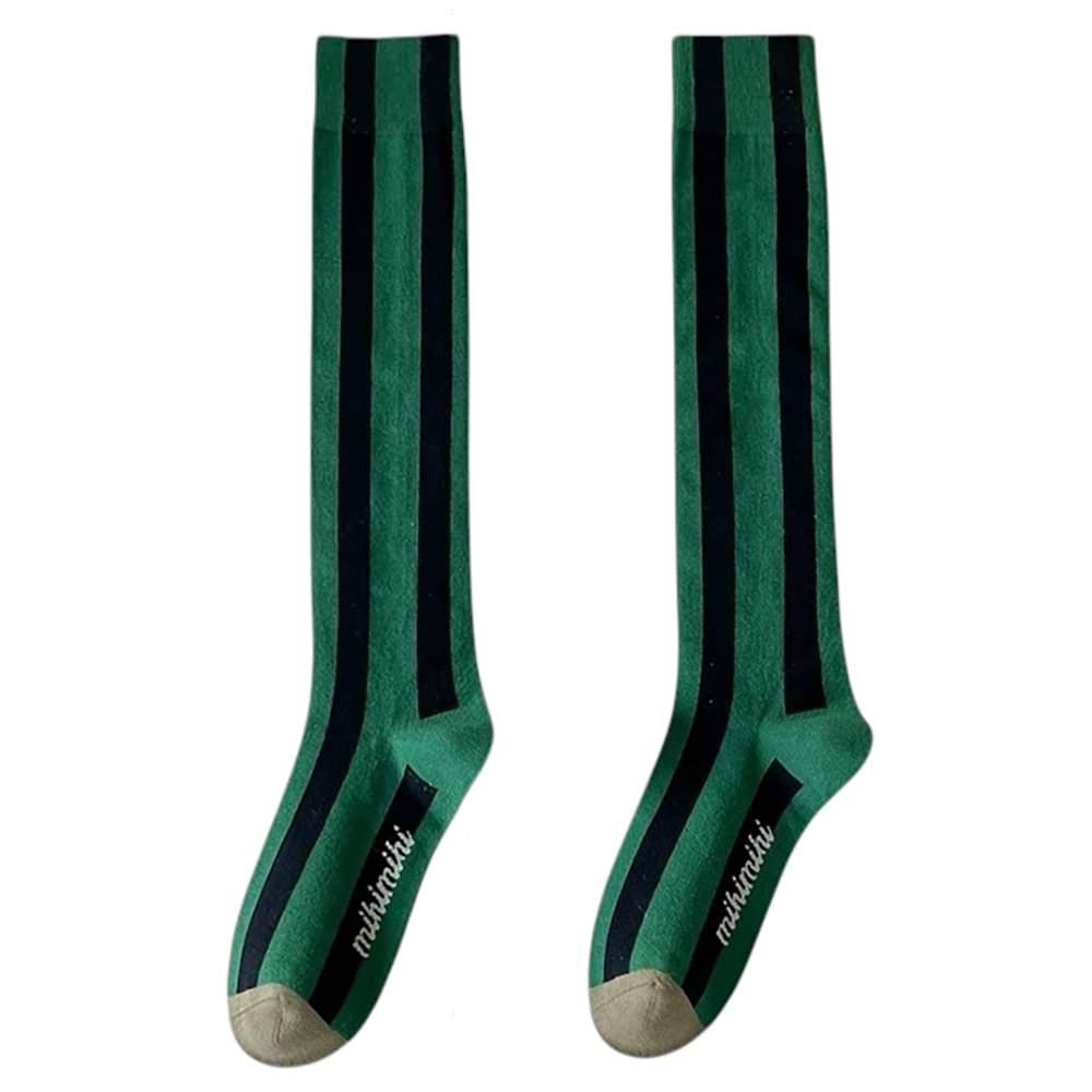 green striped knee socks boogzel clothing