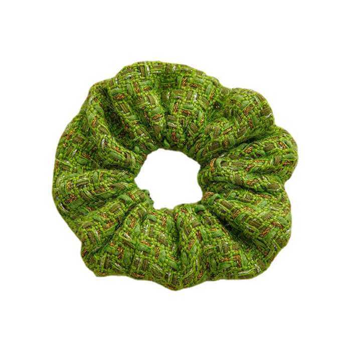green tweed scrunchie boogzel clothing