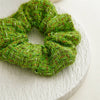 green tweed scrunchie boogzel clothing