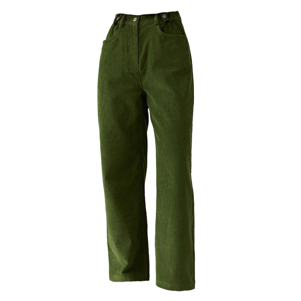 green wide leg cord trousers boogzel clothing