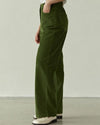 green wide leg cord trousers boogzel clothing