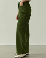 green wide leg cord trousers boogzel clothing