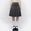 grey polka dot pleated skirt boogzel clothing