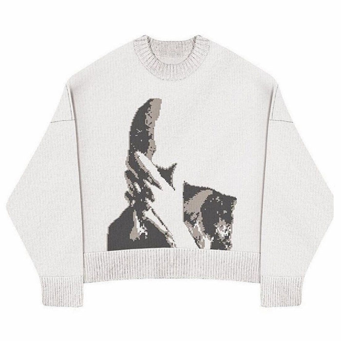 grey grunge aesthetic sweater boogzel clothing