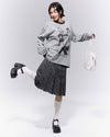 grey polka dot pleated skirt boogzel clothing