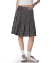 grey polka dot pleated skirt boogzel clothing