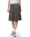 grey polka dot pleated skirt boogzel clothing