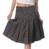 grey polka dot pleated skirt boogzel clothing
