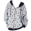grey star print zip up hoodie boogzel clothing