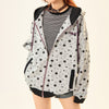grey star print zip up hoodie boogzel clothing