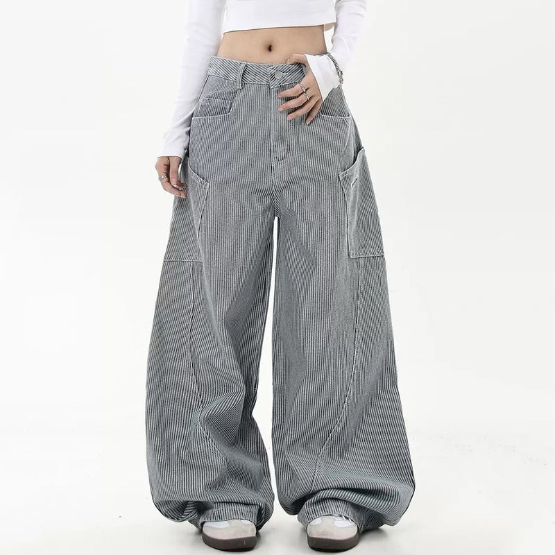 grey wide leg cargo pants boogzel clothing