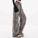 grunge aesthetic wide leg jeans boogzel clothing