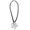 groovy floral outline necklace boogzel clothing