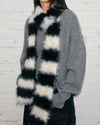 grunge aesthetic fuzzy striped scarf boogzel clothing