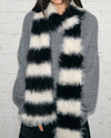 grunge aesthetic fuzzy striped scarf boogzel clothing
