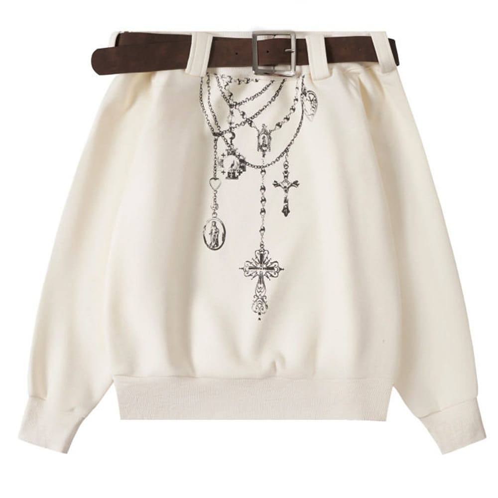 grunge aesthetic off shoulder sweatshirt boogzel clothing