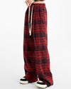 Grunge Plaid Pants in Red - Boogzel Clothing