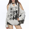 grunge cut out graphic sweatshirt boogzel clothing