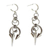 grunge silver spike earrings boogzel clothing