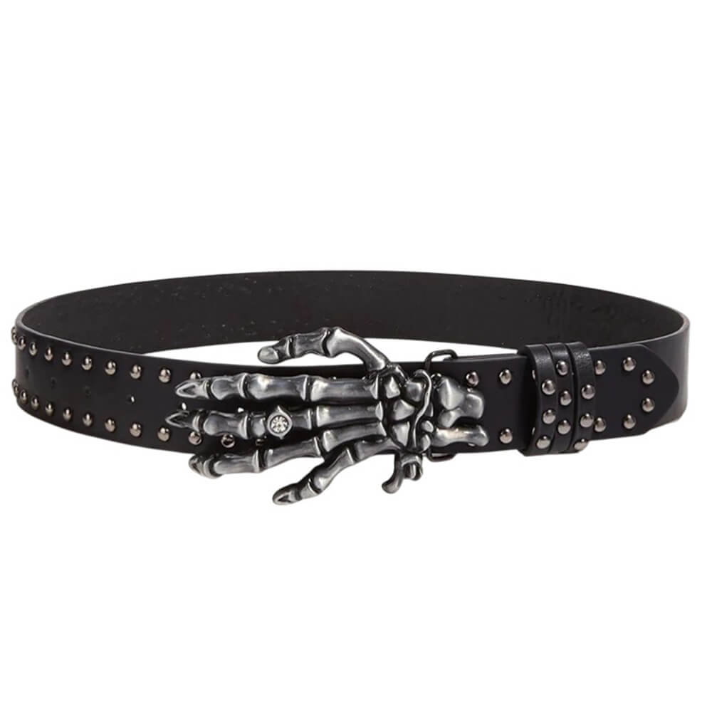 grunge skeleton hand belt boogzel clothing