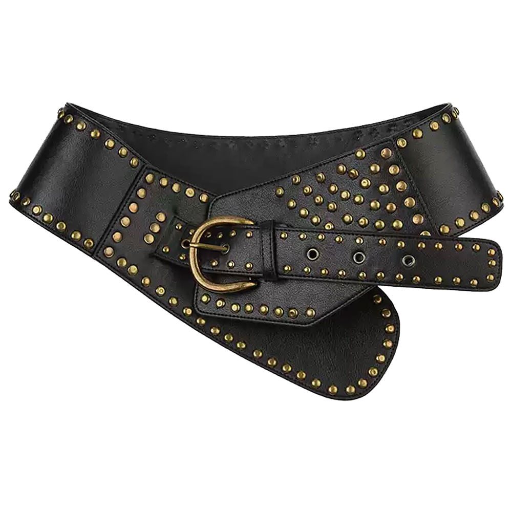 grunge aesthetic wide leather belt boogzel clothing