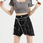 black denim mini skirt boogzel clothing