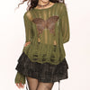 grunge aesthetic butterfly knit top boogzel clothing